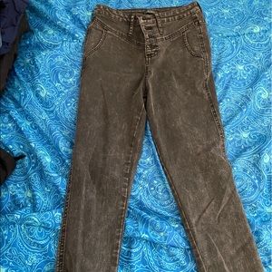 High Rise Grey Jeans